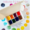 Voir la slide Kit "Débuter à l'aquarelle" 8 quart de godets