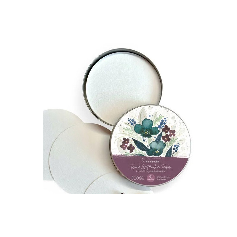 Papier aquarelle forme rond - Grain fin - 300 g/mé - Hahnemuhle