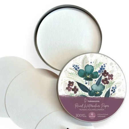 Papier aquarelle forme rond - Grain fin - 300 g/mé - Hahnemuhle