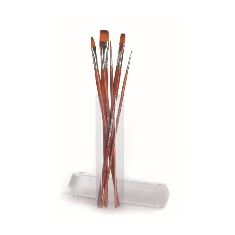 Set de pinceaux synthétiques – Peinture à l’huile – 7 pièces