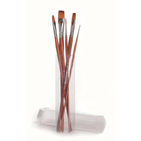 Set de pinceaux synthétiques – Peinture à l’huile – 7 pièces